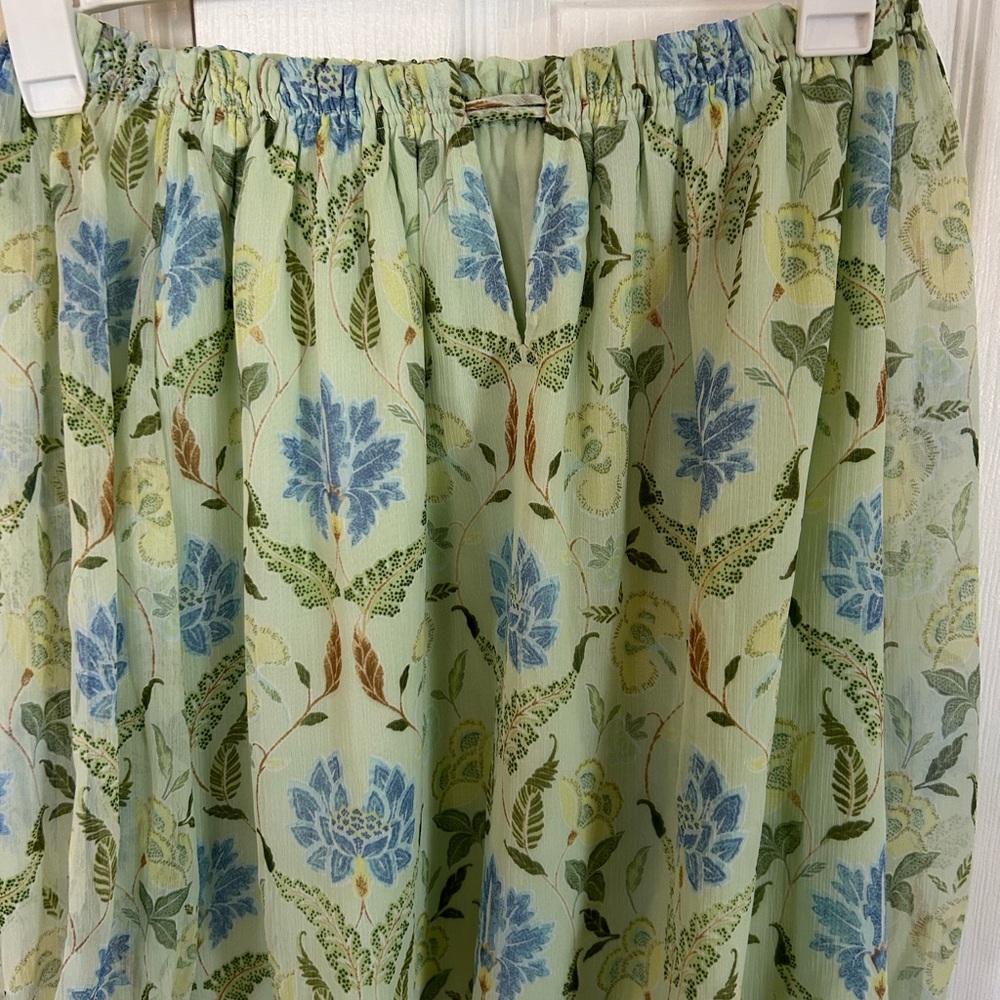 NWT LOFT Mint Green Floral Off-Shoulder Top - Picture 5 of 5